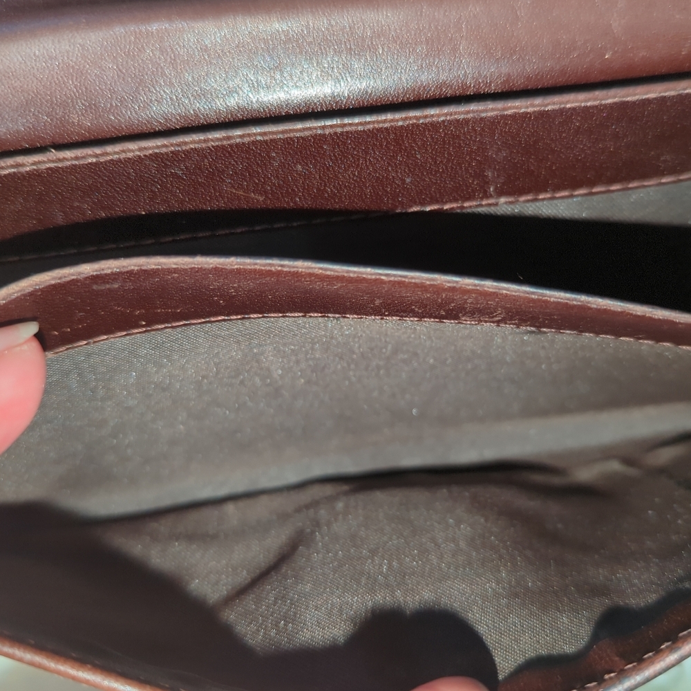 Fendi Authentic Zucca Brown Monogram Wallet Or Shoulder Bag with Silver Chain - Picture 7 of 10